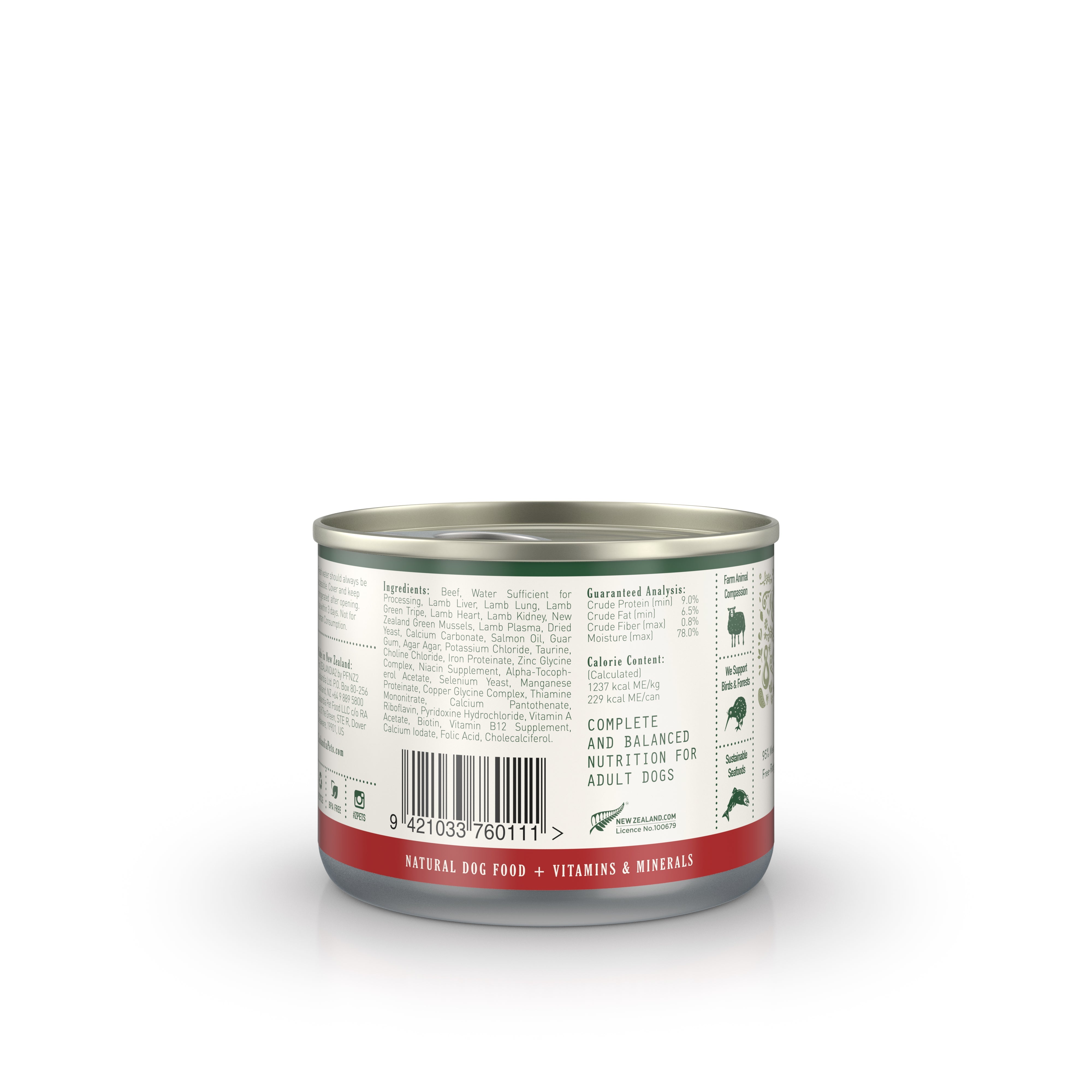 Zealandia Beef Pâté Wet Dog Food (USA)