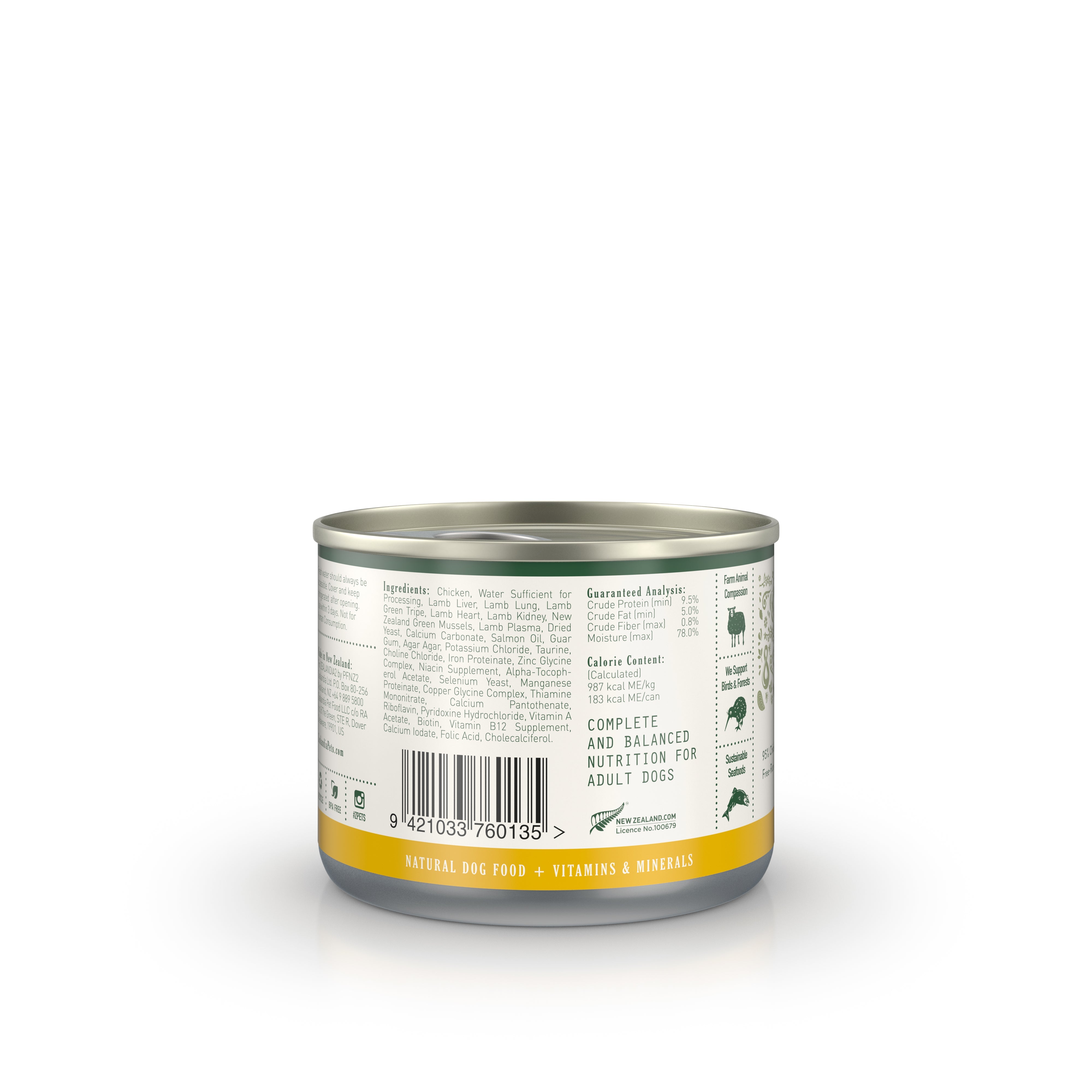 Zealandia Chicken Pâté Wet Dog Food (USA)