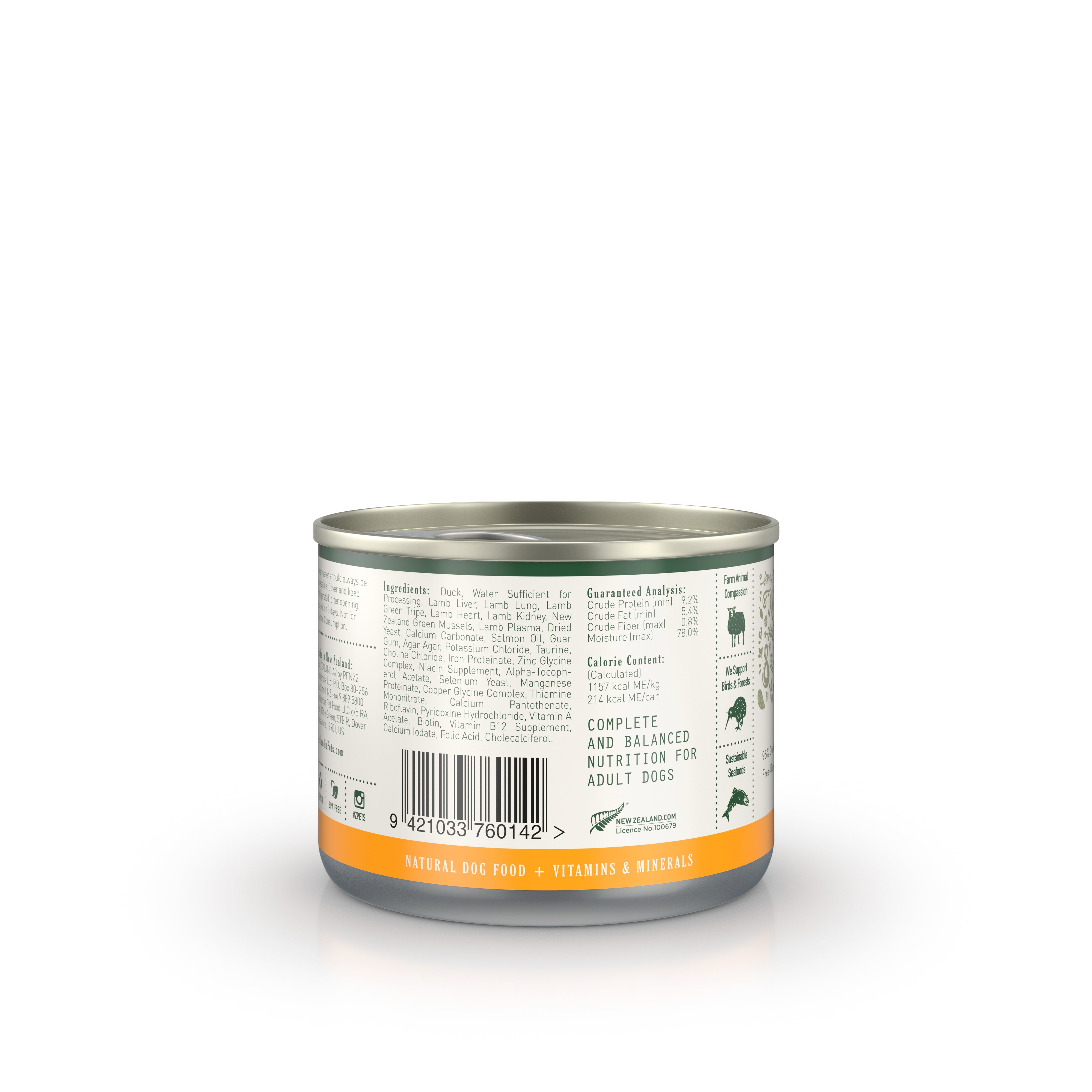 Zealandia Duck Pâté Wet Dog Food (USA)