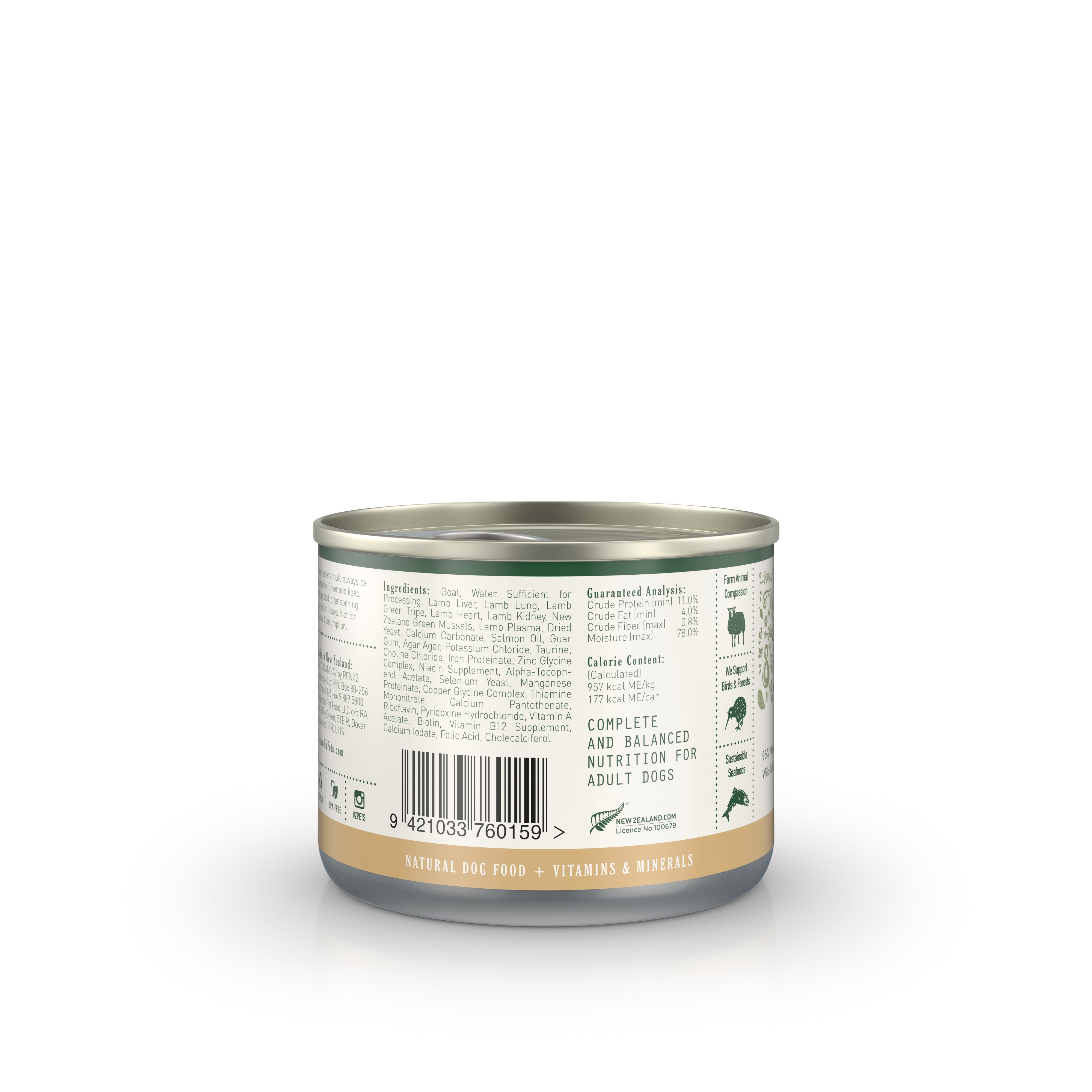 Zealandia Goat Pâté Wet Dog Food (USA)