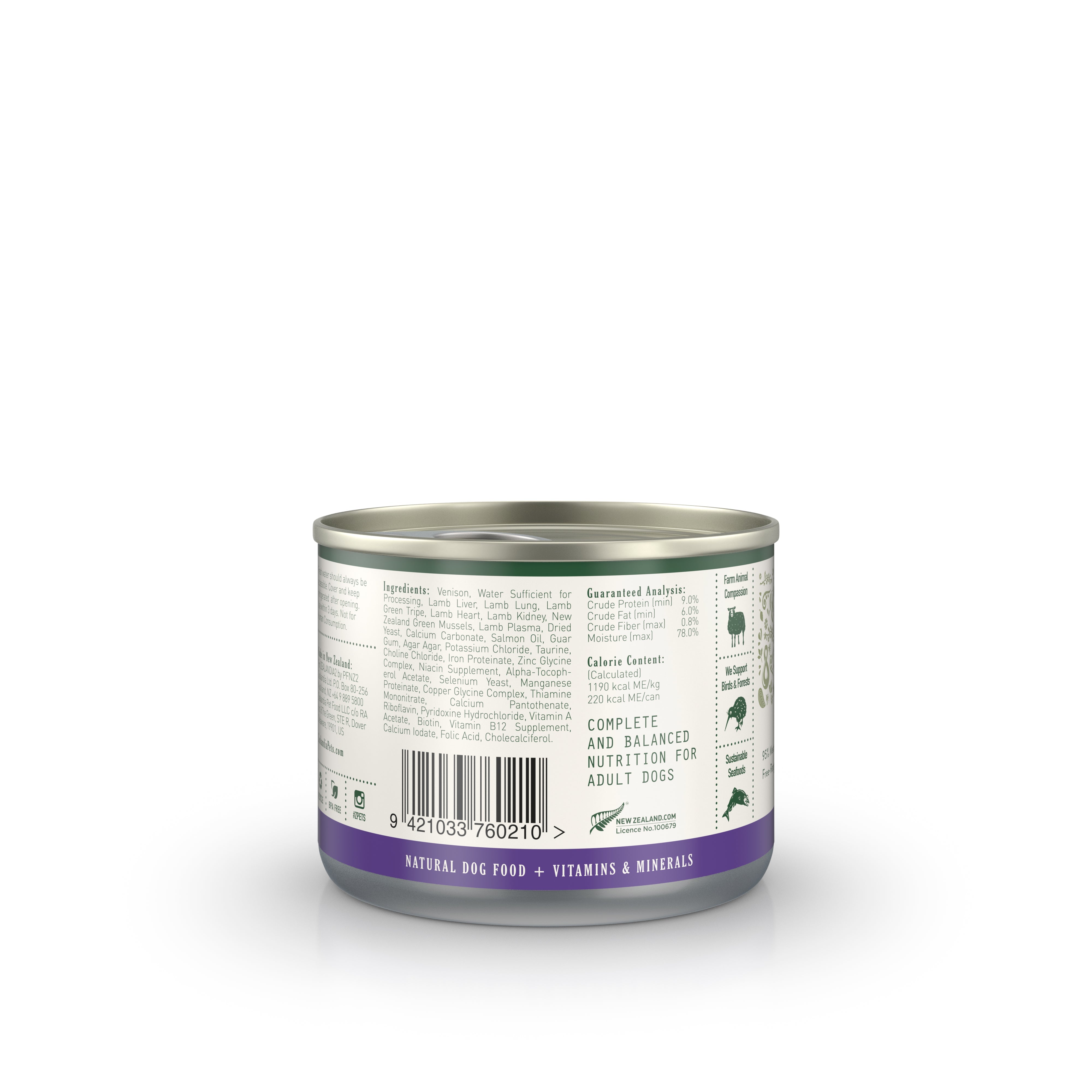 Zealandia Venison Pâté Wet Dog Food (USA)